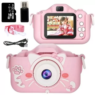 Bambino, Kotek 40 Mpx z Kartą Pamięci 32 GB, Różowy - Aparaty Cyfrowe - miniaturka - grafika 2