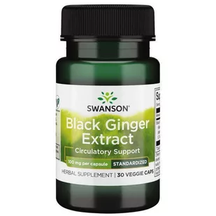 Swanson - Ekstrakt z Czarnego Imbiru, 100 mg, 30 vkaps - Suplementy naturalne - miniaturka - grafika 1