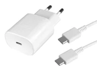 Ładowarki do telefonów - ŁADOWARKA SIECIOWA USB-C TYP-C 3A BIAŁA DO SAMSUNG EP-TA800 + DG977 SUPER FAST CHARGING 3000mA QUICK - miniaturka - grafika 1