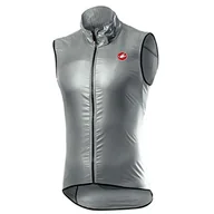 Garnitury - CASTELLI Męska kamizelka sportowa Aria Vest szary Silver Gray XL - miniaturka - grafika 1