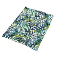 Koce - Kolorowy kocyk narzuta Egzotyczne liście dekoracja, Fabricsy - miniaturka - grafika 1