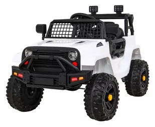 Autko Jeep Dark Night na akumulator dla dzieci Biały + Wolny Start + EVA + Audio LED - Samochody i pojazdy dla dzieci - miniaturka - grafika 1