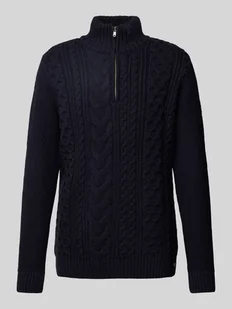 Sweter z dzianiny ze ściegiem warkoczowym model ‘Jacob’ - Swetry męskie - miniaturka - grafika 1