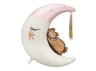 Balon foliowy Miś na księżycu 71cm x 86cm - Samochody i pojazdy dla dzieci - miniaturka - grafika 1