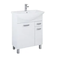 Szafki łazienkowe - Szafka łazienkowa z umywalką Elita Sunn 66 cm biały połysk RE169192008060 - miniaturka - grafika 1