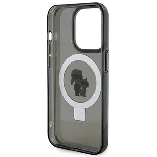 Karl Lagerfeld KLHMP15XHMRSKCK iPhone 15 Pro Max 6.7" czarny/black hardcase Ring Stand Karl&Choupettte MagSafe - Etui i futerały do telefonów - miniaturka - grafika 7