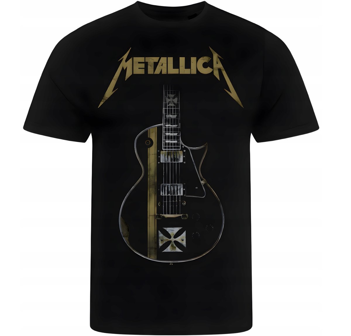 CZARNA KOSZULKA Z NADRUKIEM MĘSKA ŚMIESZNA T-SHIRT METALLICA Metalica r. L