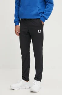 Under Armour spodnie treningowe Challenger kolor czarny gładkie 1382602 - Spodnie męskie - miniaturka - grafika 1