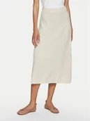 Spódnice - Vila Spódnica midi Olina 14098891 Beżowy Regular Fit - miniaturka - grafika 1