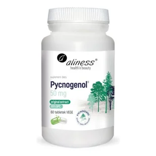 MEDICALINE Aliness Pycnogenol 50 mg x 60 kaps - Włosy, skóra, paznokcie - miniaturka - grafika 1
