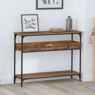 vidaXL Konsola Stare drewno 100 x 29 x 75 cm Materiał drewnopochodny - Konsole i sekretarzyki - miniaturka - grafika 1