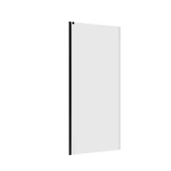 Ścianki i drzwi prysznicowe - Sensea Ścianka do drzwi prysznicowych uchylnych Neo 90x200 transparentna profil czarny - miniaturka - grafika 1