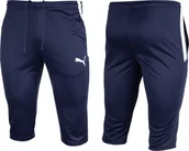 Spodnie sportowe męskie - Puma Spodnie męskie Puma teamLIGA Training 3/4 Pants granatowe 657271 06 S - miniaturka - grafika 1