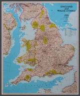 Atlasy i mapy - National Geographic, Anglia i Walia Classic mapa ścienna polityczna na podkładzie 1:868 000 - miniaturka - grafika 1