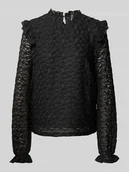 Bluzki damskie - Bluzka z koronkowym obszyciem model ‘JOLLINE’ - miniaturka - grafika 1