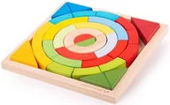 Gry planszowe - Drewniany sorter z klockami łuki i trójkąty 36 elementów 33035 Bigjigs Toys - miniaturka - grafika 1