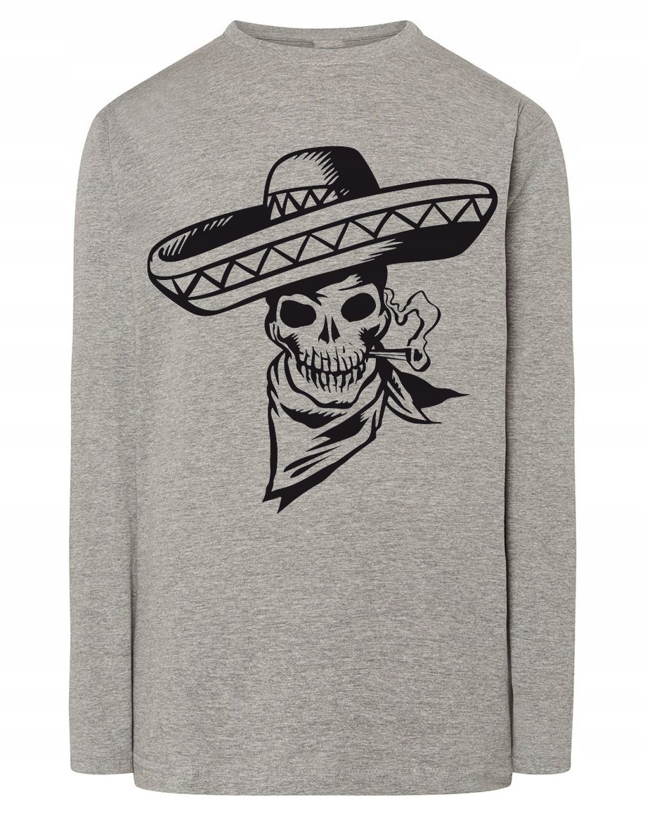 Longsleeve męski nadruk czaszka BANDYTA r.XS