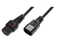 Kable komputerowe i do monitorów - Kabel zasilający MicroConnect IEC LOCK C13 to C14 PC1022 - miniaturka - grafika 1