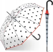 Parasole - PARASOLKA DAMSKA DŁUGA PRZEZROCZYSTA HAPPY RAIN - miniaturka - grafika 1