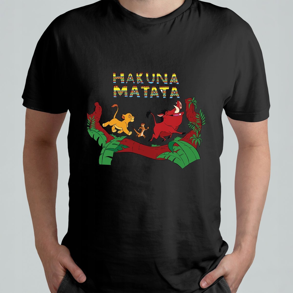 Koszulka Z Nadrukiem T-shirt Hakuna Matata Simba Pumba Timon r. L