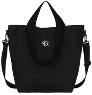 Torebki damskie - Duża torebka damska ROVICKY shopper bag uchwyty do ręki dopinany pasek na ramię kieszonki na suwak czarna - miniaturka - grafika 1