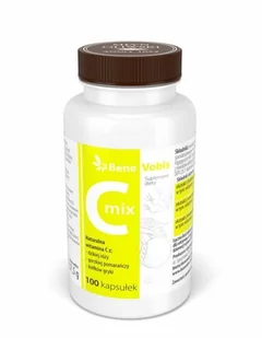 Młyn Oliwski Młyn Oliwski, Naturalna Witamina C-mix, Bene Vobis, 100 kapsułek - Witaminy i minerały dla sportowców - miniaturka - grafika 1