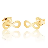 Kolczyki - Kolczyki nieskończoność pozłacane - miniaturka - grafika 1