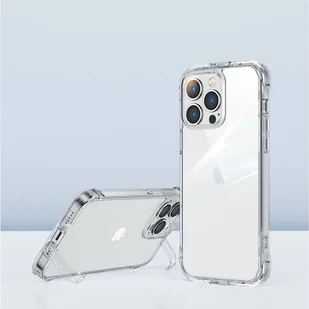 Joyroom Defender Series etui pokrowiec do iPhone 14 Pro Max pancerna obudowa z haczykami podstawką przezroczysty (JR-14H4) - Etui i futerały do telefonów - miniaturka - grafika 2
