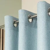 Zasłony - Zasłona gotowa do salonu na przelotkach, kolor jasny niebieski, rozmiar 140x250 cm, Molly - miniaturka - grafika 1