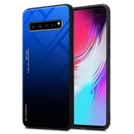 Etui i futerały do telefonów - Pokrowiec Do Samsung Galaxy S10 5G Etui w NIEBIESKO - CZARNY TPU Obudowa Case Cover Plecki Ochronny Cadorabo - miniaturka - grafika 1