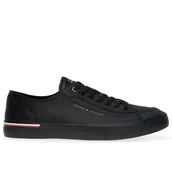 Buty sportowe męskie - Buty Tommy Hilfiger Corporate Vulc Leather FM0FM04953-BDS - czarne - miniaturka - grafika 1