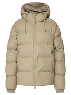 Kurtki damskie - Rains Kurtka zimowa Unisex 15120 Beżowy Regular Fit - miniaturka - grafika 1