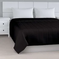 Narzuty - Dekoria Narzuta pikowana w pasy Black czarny) 100 x 160cm Cotton Panama 836-702-09 - miniaturka - grafika 1