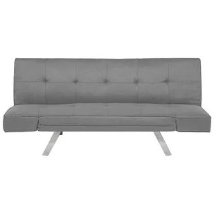 Beliani Rozkładana sofa ruchome podłokietniki jasny szary BRISTOL - Sofy i kanapy - miniaturka - grafika 1
