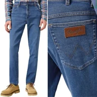 Spodnie męskie - Wrangler Texas Slim RidgeWash Epic Soft elastyczne spodnie jeansowe W36 L36 - miniaturka - grafika 1