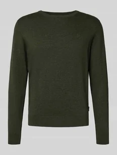 Sweter z dzianiny z prążkowanymi wykończeniami - Swetry męskie - miniaturka - grafika 1