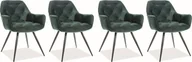 Krzesła - Signal Zestaw krzeseł CHERRY VELVET 4 szt zielone ZESTAW-CHERRYVCZ-4SZT - miniaturka - grafika 1