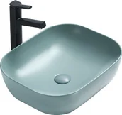 Umywalki - Umywalka Mexen Mexen Rosa umywalka nablatowa 50 x 40 cm zielona jasna mat - 21095048 - miniaturka - grafika 1