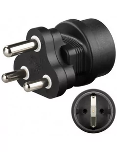 Goobay R NK SET CEE7 Schutzkontakt -&gt;SüdAfrika 4040849954122 - Pozostałe akcesoria sieciowe - miniaturka - grafika 1