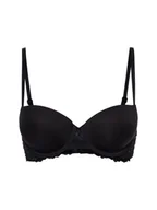 Biustonosze - Calvin Klein Biustonosz damski Kobiety Sztuczne włókno czarny jednolity, 70B - miniaturka - grafika 1