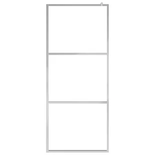 VidaXL Ścianka prysznicowa z półką chrom, 80x195 cm, ESG i aluminium - Ścianki i drzwi prysznicowe - miniaturka - grafika 5