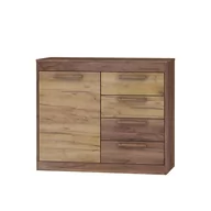 Komody - Komoda 1D4S MXS-07 Maximus MebloCross Dąb Artisan / Biały Połysk - miniaturka - grafika 1