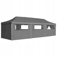 Pawilony ogrodowe - vidaXL Składany namiot z 8 ścianami bocznymi, 3 x 9 m, antracytowy - miniaturka - grafika 1