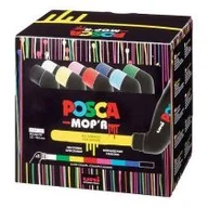 Przybory szkolne - Uni Mitsubishi Pencil Markery plakatowe mix kolorów 8szt POSCA UNI - miniaturka - grafika 1