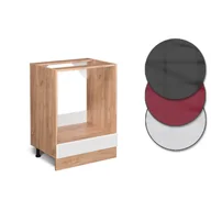 Szafki kuchenne - Vicco Szafka kuchenna R-Line, Biały wysoki połysk, 60 cm , BP Dąb - miniaturka - grafika 1