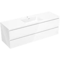Szafki łazienkowe - Mexen Orio szafka łazienkowa 140 cm z umywalką Otis, 2 szuflady, biała połysk - 91A10-14047-2-BFF00-W18M00 - miniaturka - grafika 1