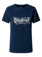Koszulki i topy damskie - Pepe Jeans Koszulka "Rosalind" w kolorze granatowym - miniaturka - grafika 1