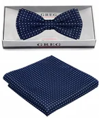 Krawaty i muchy męskie - MUSZKA + POSZETKA Mucha Męska Żakardowa GREG e05 - miniaturka - grafika 1