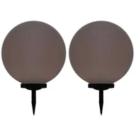 Lampy ogrodowe - vidaXL Lampy solarne do ogrodu, 2 szt., LED, kuliste, 50 cm, RGB - miniaturka - grafika 1
