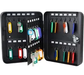 Akcesoria do monitoringu - Skrzynka Szafka Na Klucze 48 Szt Z Zawieszkami Zamek Na Klucz Czarna - miniaturka - grafika 1